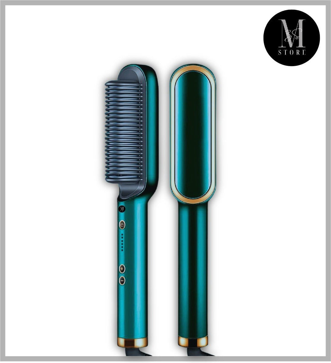 Electric Hair Straightening Brush – Fast Heating 2-in-1 Hair Straightener & Smoothing Comb