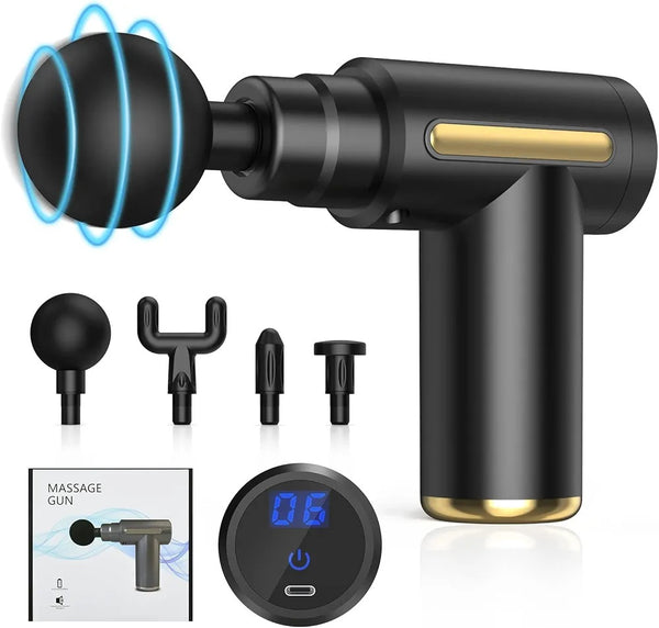 5 in 1 Rechargeable Deep Tissue Massage Gun | Full Body Electric Muscle Massager