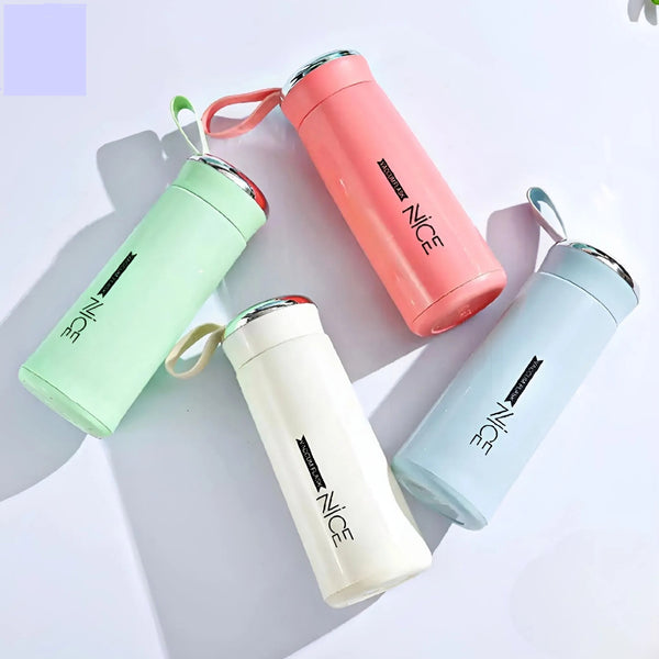 Water Bottles, Glass/Plastic 400 ML Water bottles, Sports water bottles Double walled Keeps Easy to carry for Walking Hiking, school water bottle