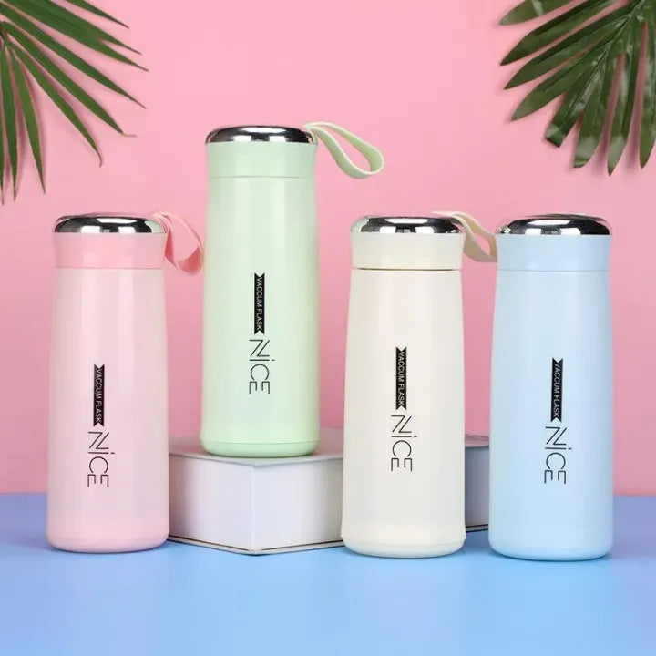 Water Bottles, Glass/Plastic 400 ML Water bottles, Sports water bottles Double walled Keeps Easy to carry for Walking Hiking, school water bottle