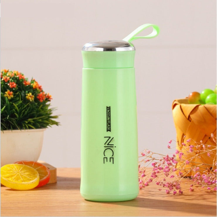 Water Bottles, Glass/Plastic 400 ML Water bottles, Sports water bottles Double walled Keeps Easy to carry for Walking Hiking, school water bottle