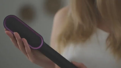 Electric Hair Straightening Brush – Fast Heating 2-in-1 Hair Straightener & Smoothing Comb